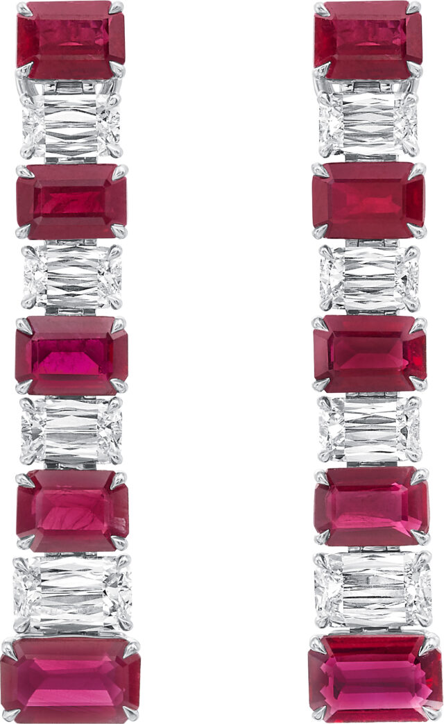 Ashoka and ruby chandelier earrings e3392