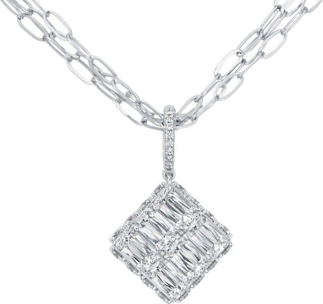 ASHOKA Adorned Pendant on a Triple Chain Necklace PD1188