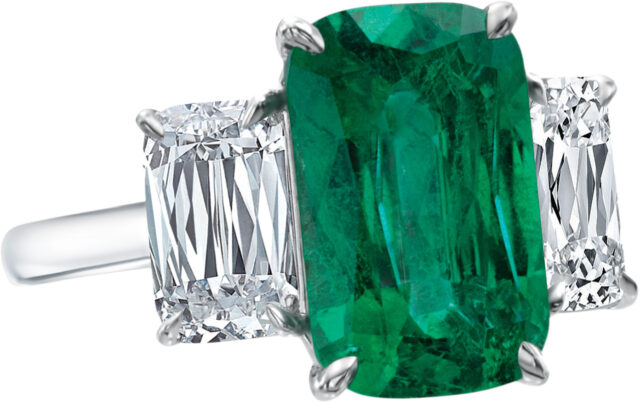 ASHOKA Emerald Trilogy Ring R6446