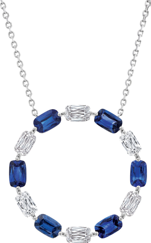 ASHOKA Sapphire Full Circle Pendant PD1153