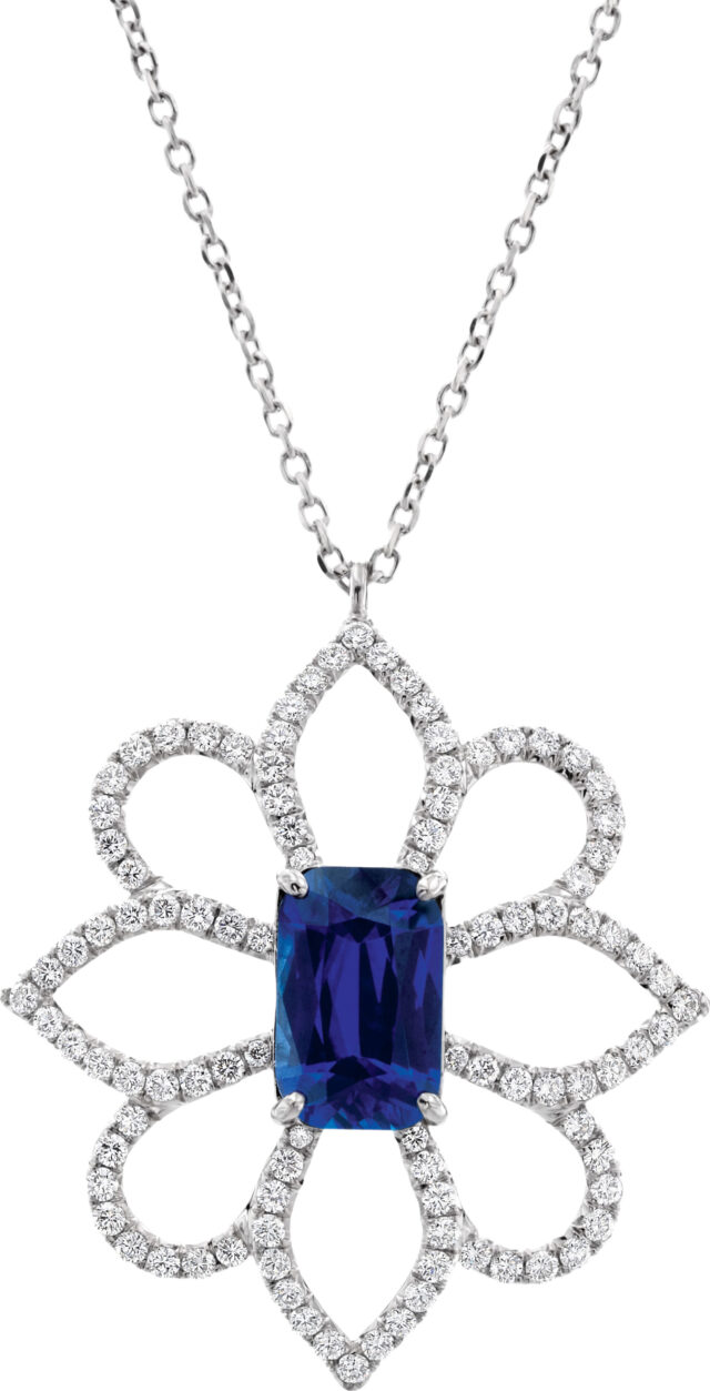 ASHOKA Sapphire Lotus Pendant PD1172