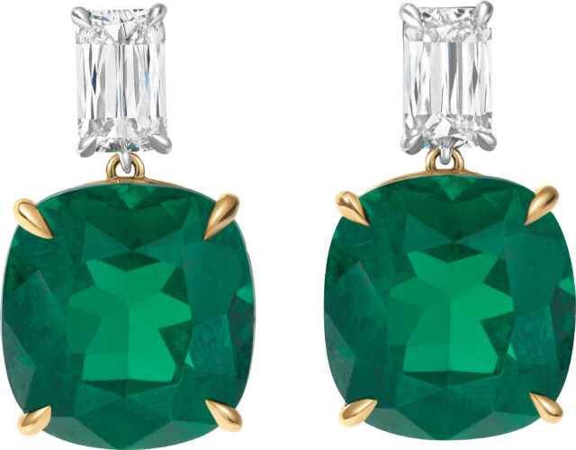 Ashoka and emerald oprah drop earrings e3464 v2