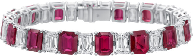 Ashoka and ruby line bracelet b1339