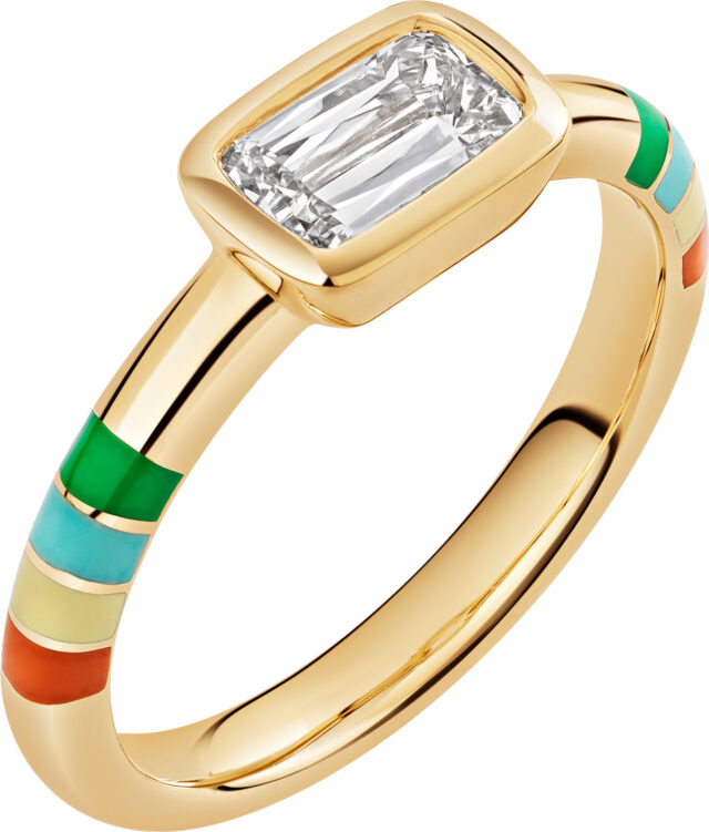 Ashoka bezel cinque terre enamel ring r6703