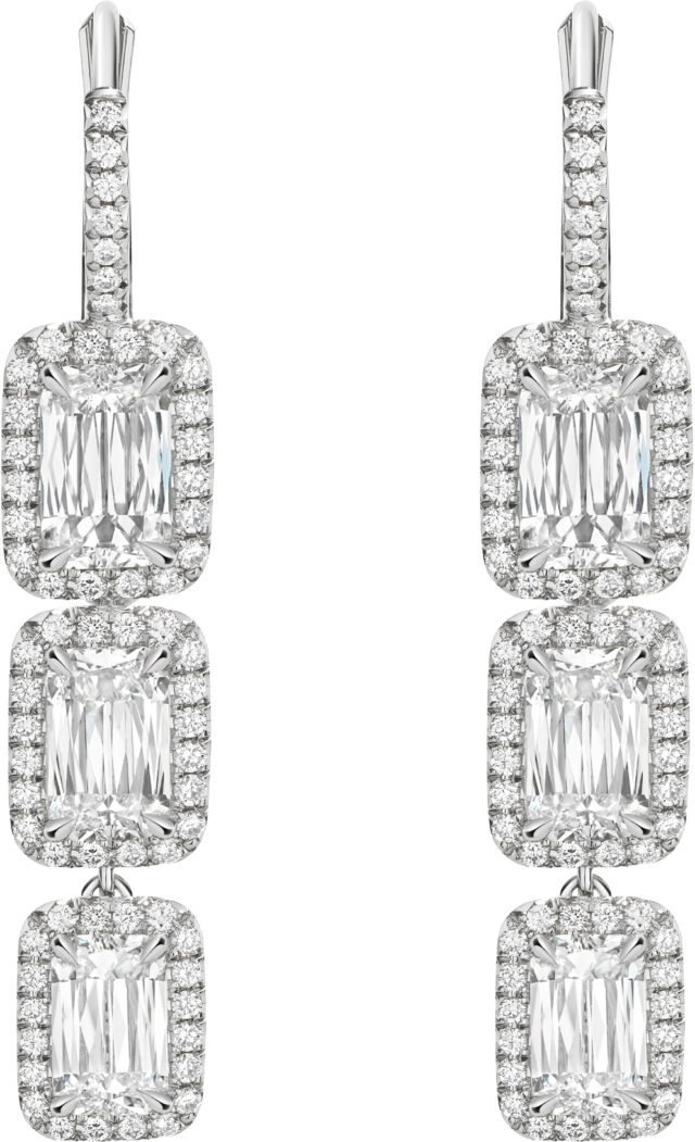 Ashoka datia 3 stone drop earrings e3487