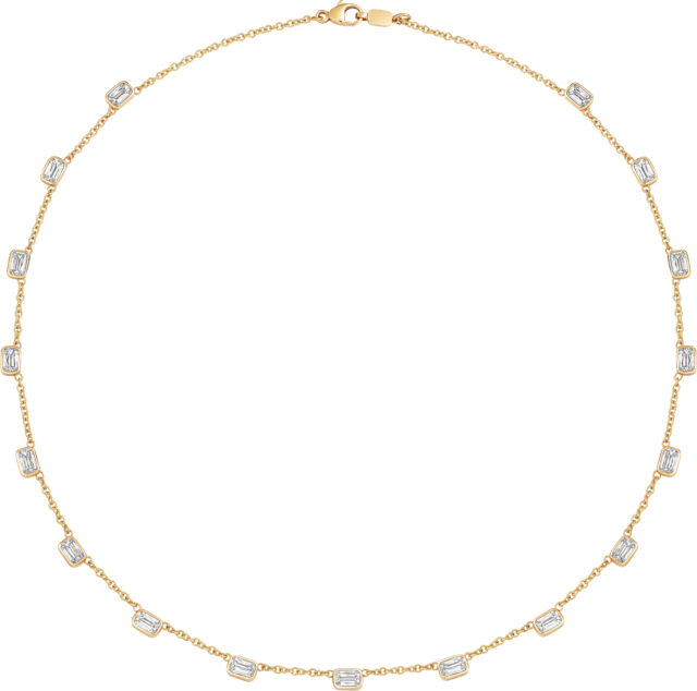 Ashoka diamond by the yard necklace n1773