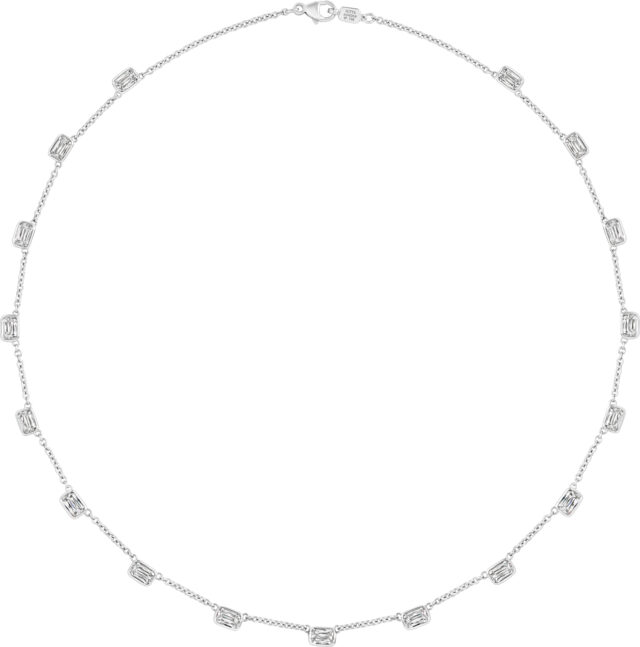 Ashoka diamond by the yard necklace n1774