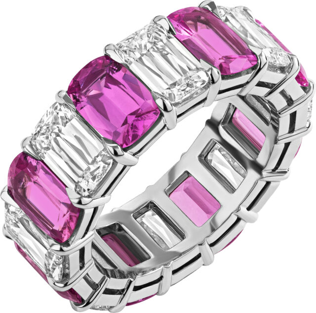 Ashoka pink sapphire band r6708