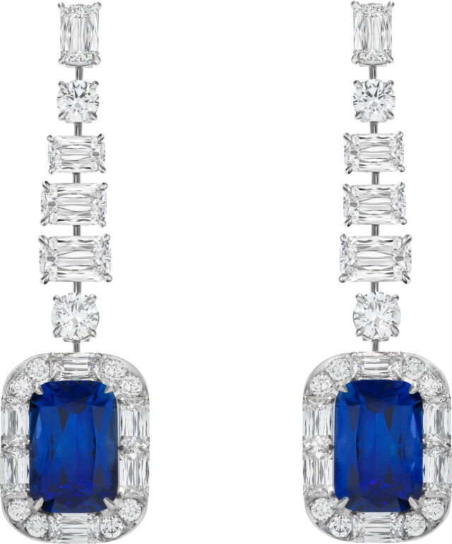 Ashoka sapphire chandelier earrings e3504