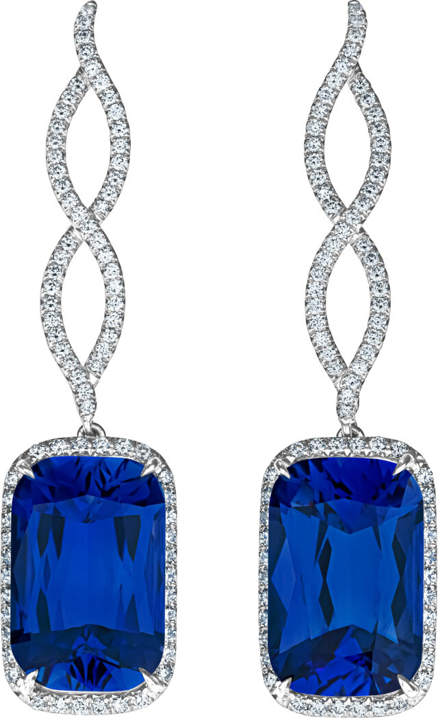 Ashoka sapphire flame earrings e3091