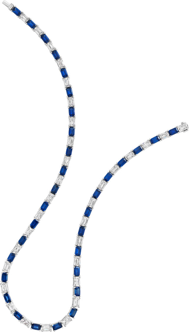 Ashoka sapphire infinity necklace n1772