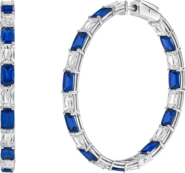 Ashoka sapphire large hoop earrings e3558