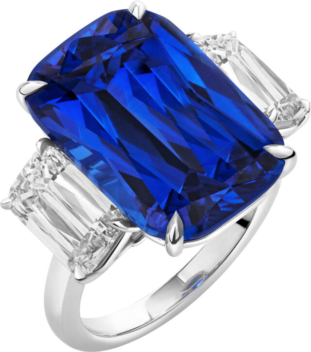 Ashoka sapphire trilogy ring r6633