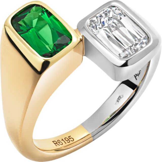 Ashoka tsavorite bypass ring r6195