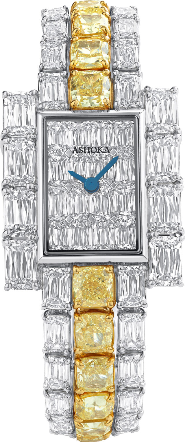 Fancy yellow cushion and ashoka watch wt0105