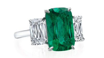 ASHOKA Emerald Trilogy Ring R6446