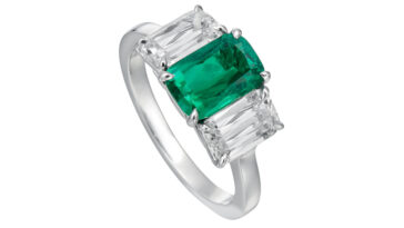 ASHOKA and Emerald Trilogy Ring R6329