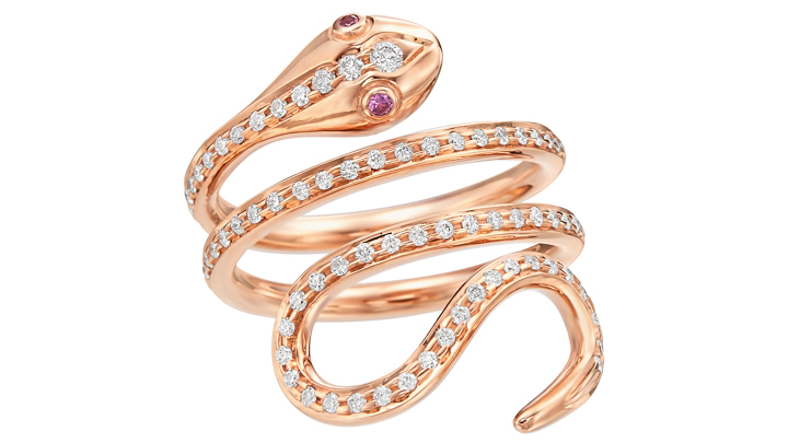 Micropave Snake Ring