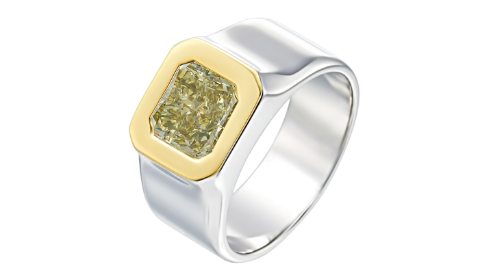 Radiant Two Tone Mens Ring R6309