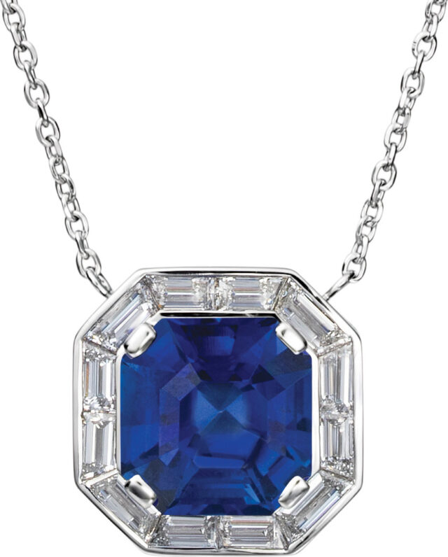 Cube Sapphire Pendant PD1169