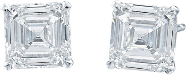 Emerald Cut Stud Earrings S1624