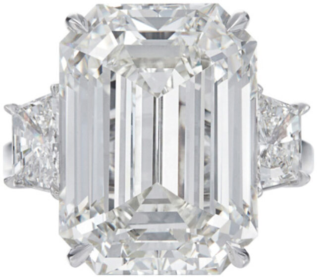 Emerald Cut Trilogy Ring R6246