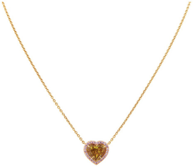 Fancy Color Heart Pendant PD637