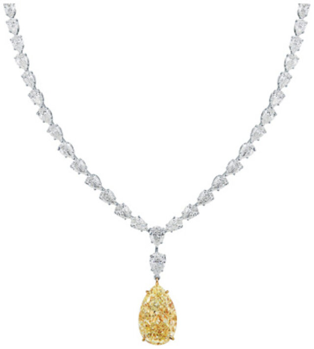 Fancy Color Pear Shape Pendant PD1147