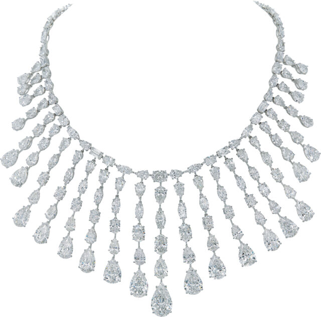 Fancy Shape Glitter Necklace N1450