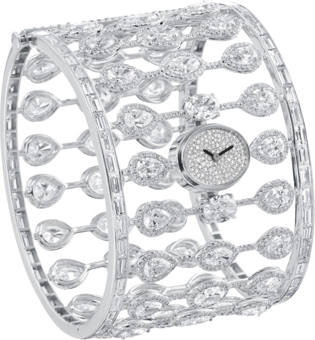 Fancy Shape Micropave Bangle Watch WT0073