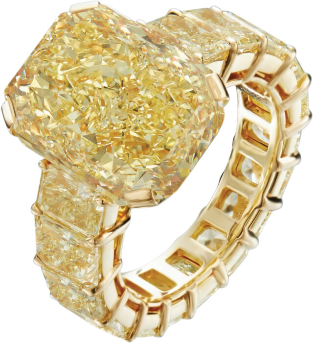 Fancy Yellow Radiant Ring R6425