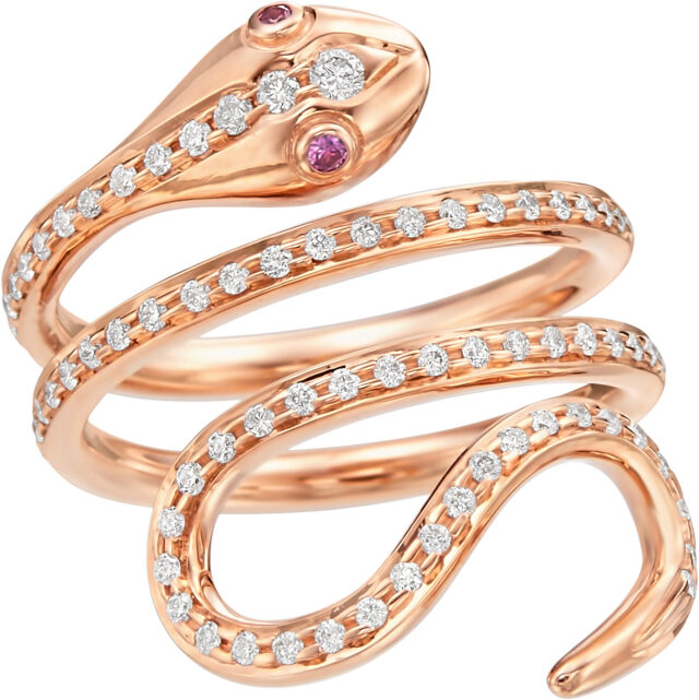 Micropave Snake Ring