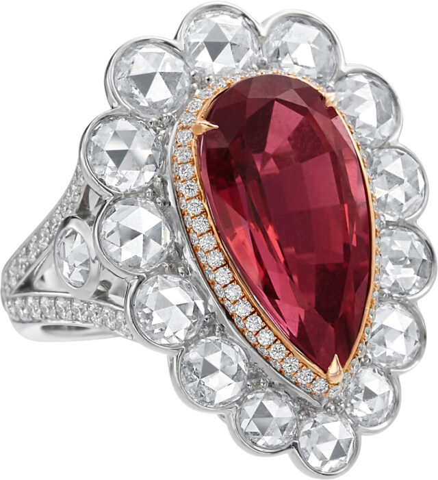 Pear Shape and Rosecut Ring R4867