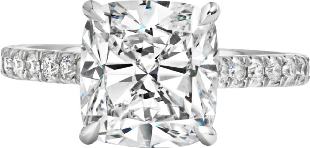 Cushion micropave ring r6645