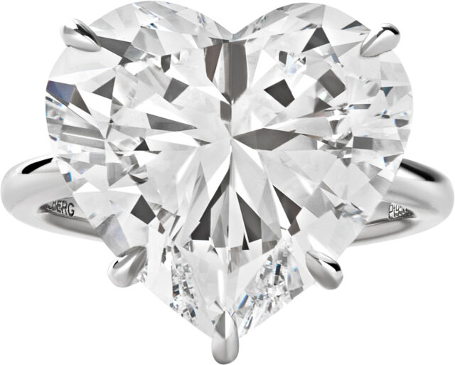 Heart shape solitaire ring r6604