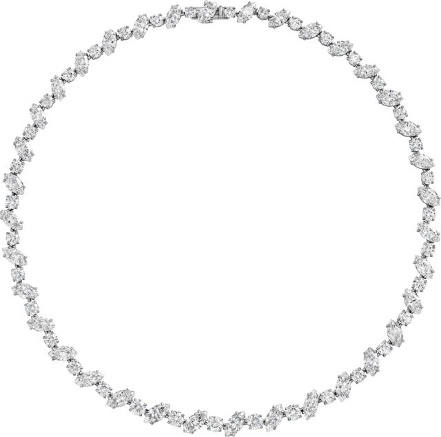 Marquise and brilliant elegance necklace n1647