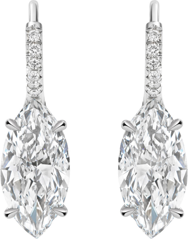 Marquise melee wire drop earrings e3482