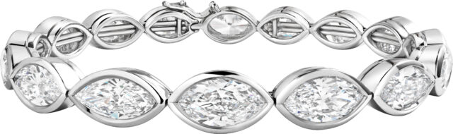 Marquise spring bangle bracelet b1398