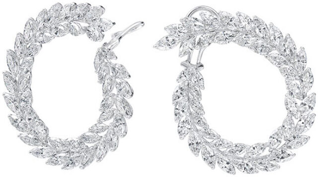 Marquise swirl ii hoop earrings e3455 nr
