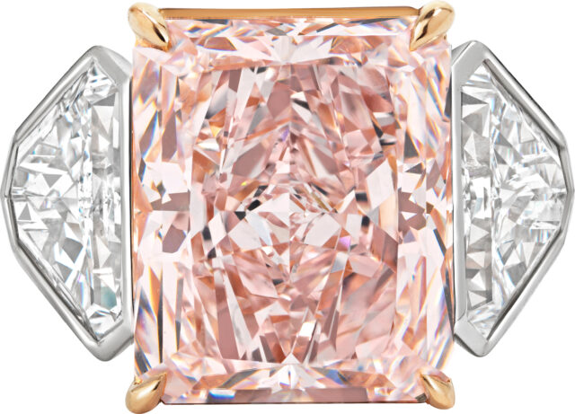 Radiant bezel set shield ring r6695