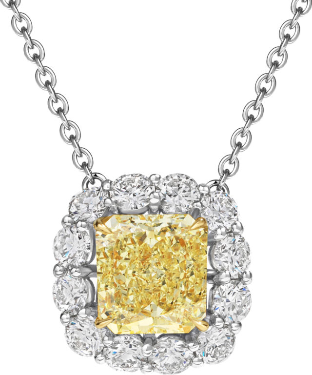 Radiant frame pendant necklace pd1238
