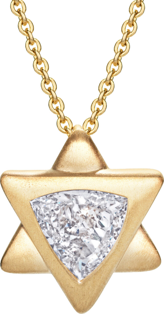 Trilliant star of david necklace pd1256