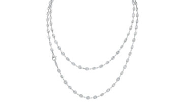 Marquise Bezel Set Chain Necklace N1609