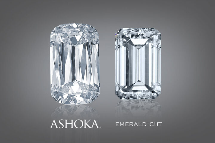 ASHOKA diamonds appear 30% larger than emerald cut diamonds of the same carat size